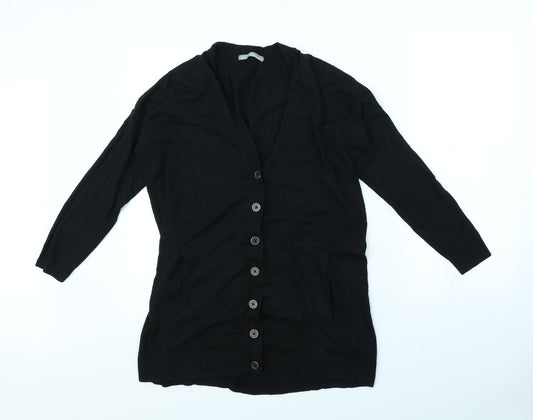 M&S Womens Black   Cape Jumper Size 14