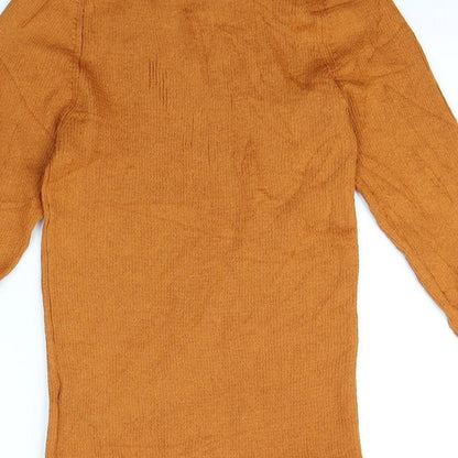 Preloved Topshop Womens Orange   Pullover Jumper Size L - Label