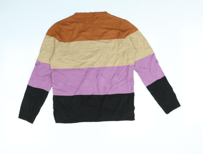 Marks & Spencer Womens Multicoloured Striped  Pullover Jumper Size 10