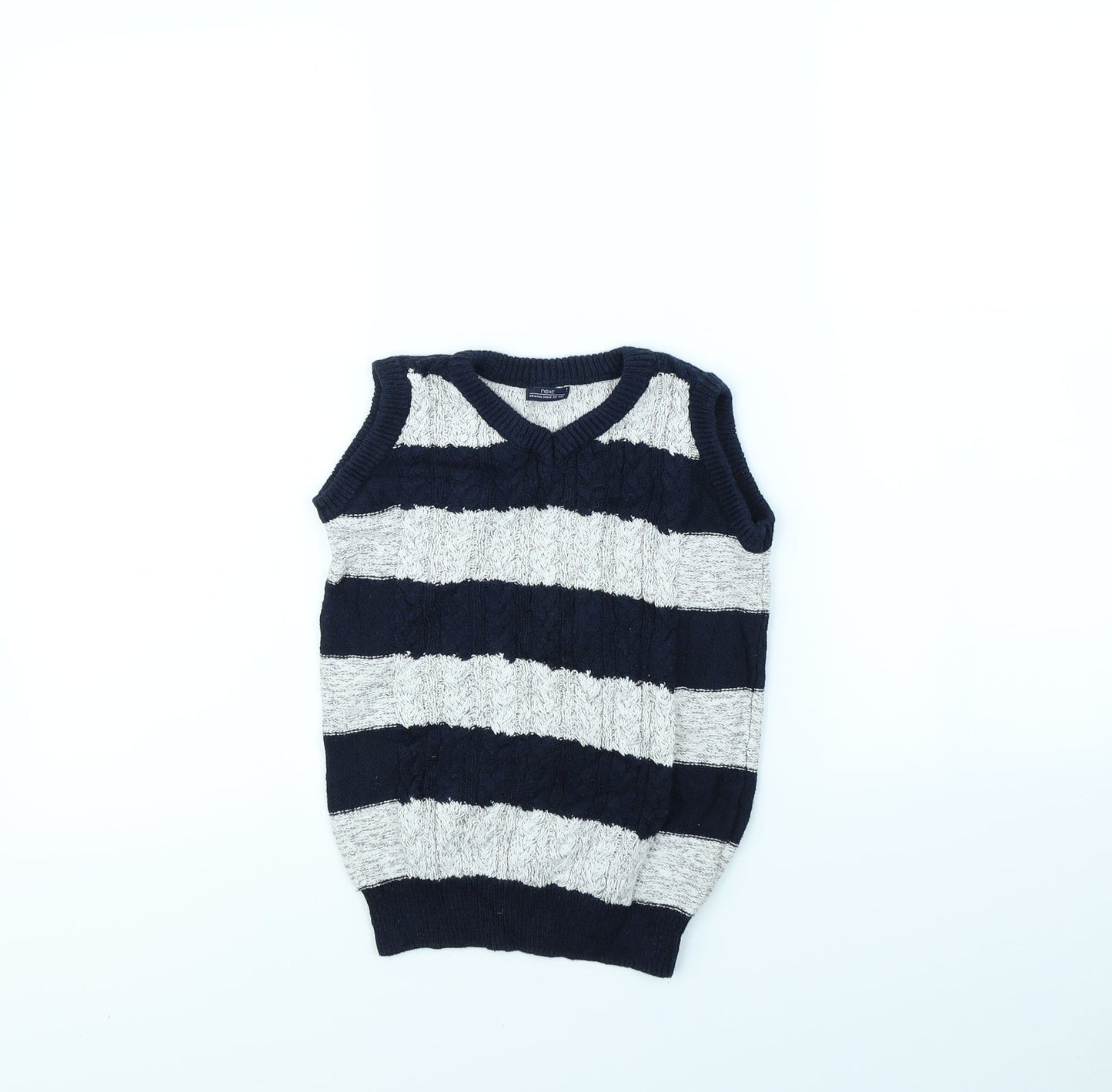NEXT Boys Blue Striped Rayon Pullover Jumper Size 5 Years