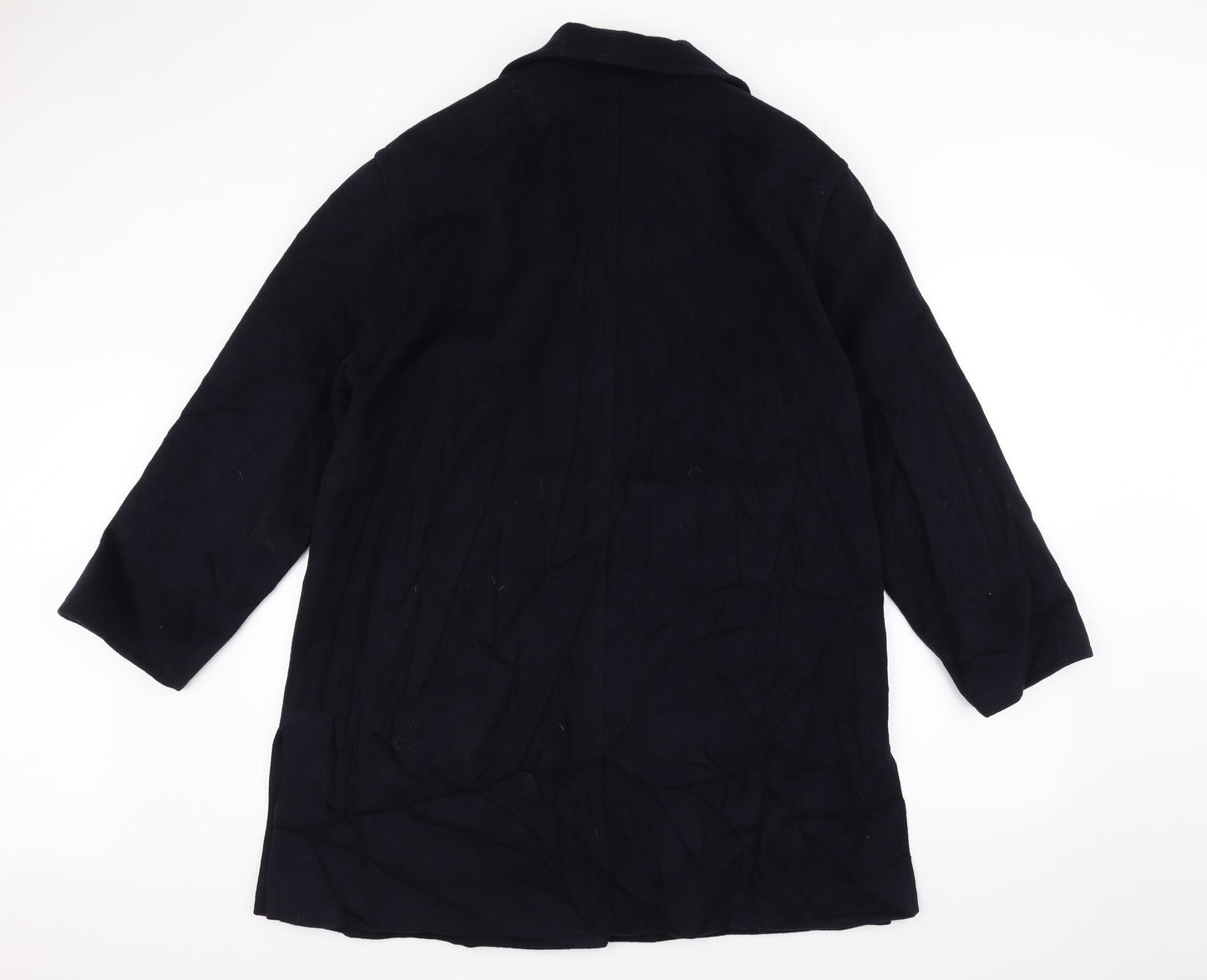 L.A.S Womens Blue   Overcoat Coat Size 14
