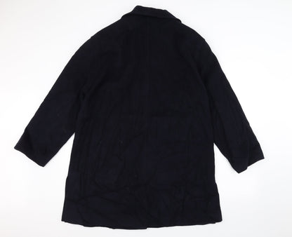 Preloved L.A.S Womens Blue   Overcoat Coat Size 14 - Back