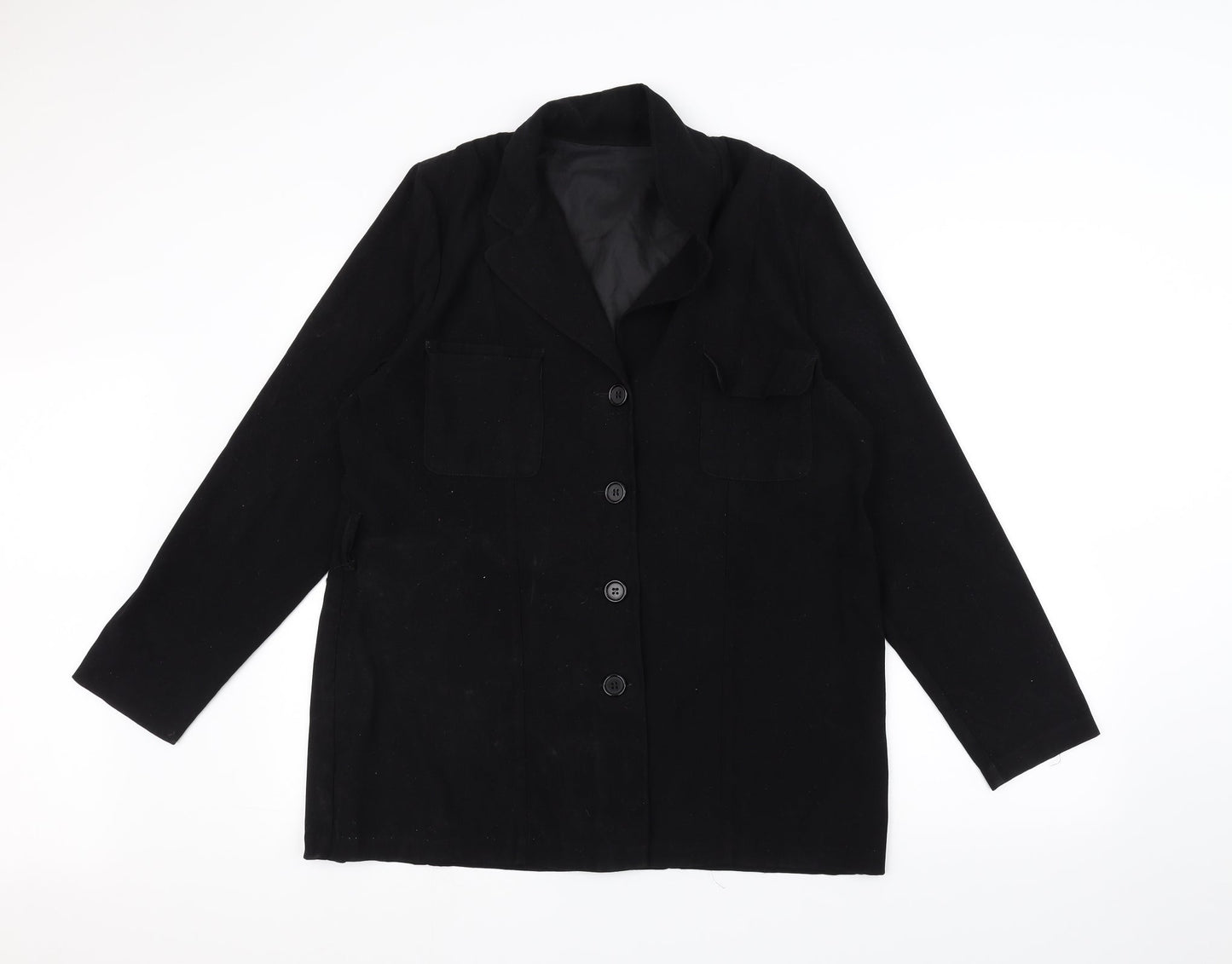 Dorothy Perkins Womens Black   Overcoat Coat Size 12