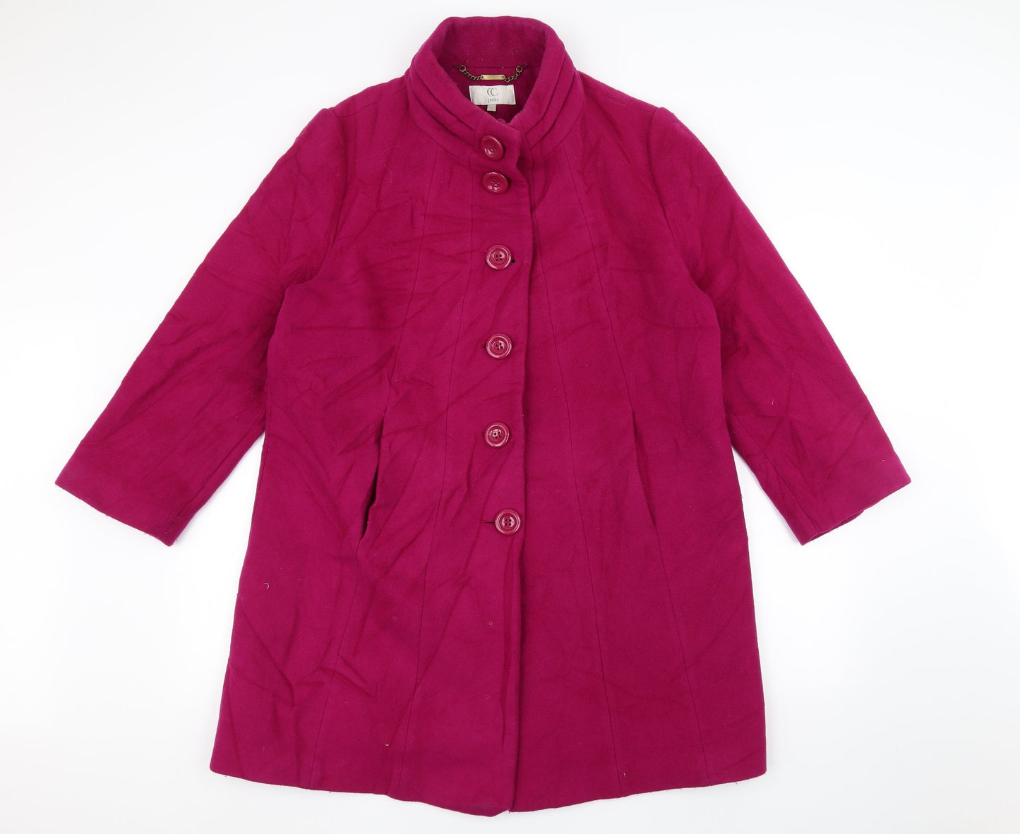 CC Womens Pink   Overcoat Coat Size L