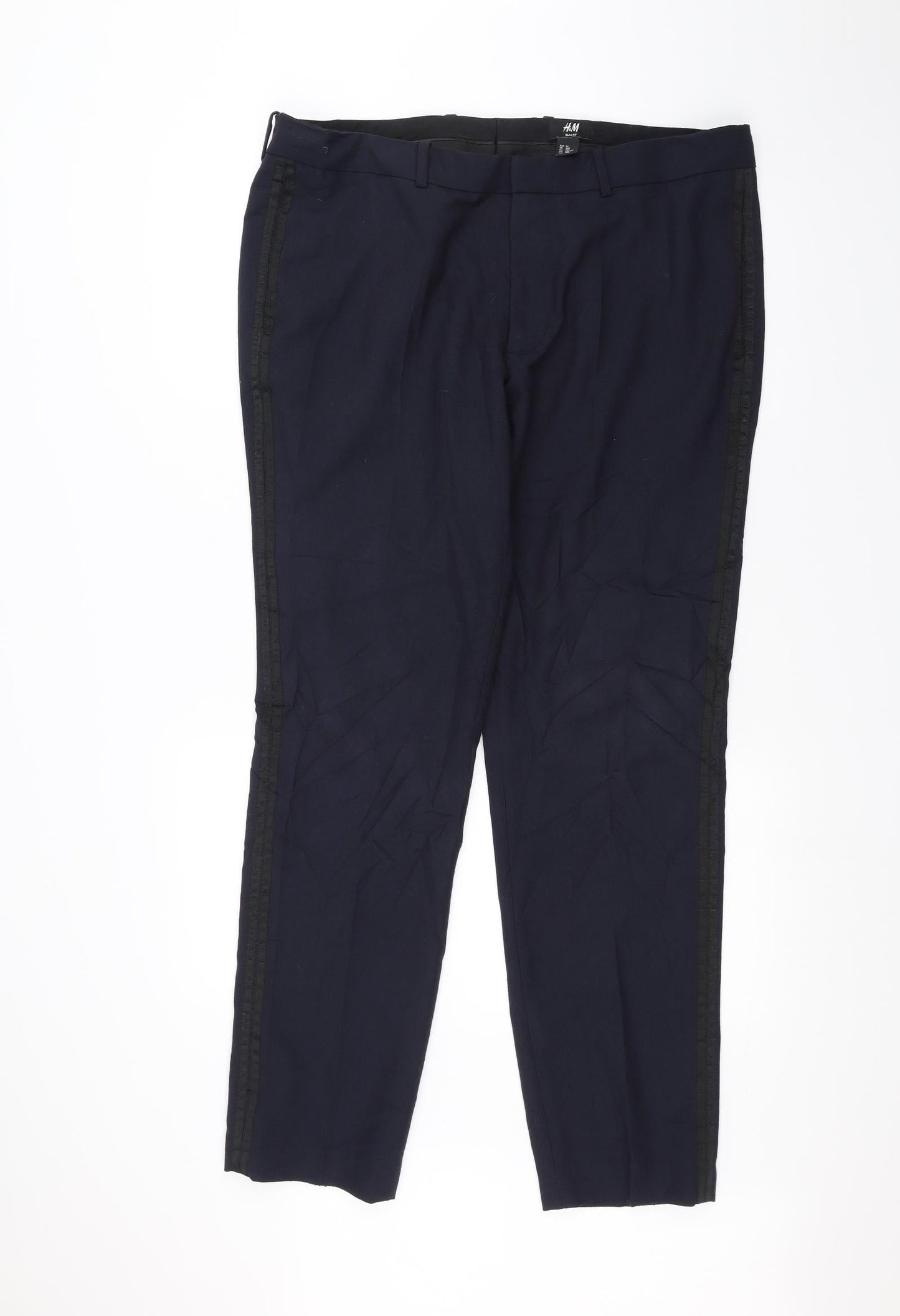 H&M Womens Blue   Trousers  Size 26 L30 in
