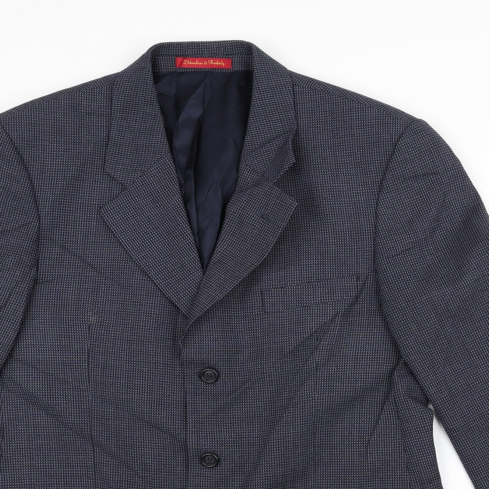 Preworn Mens Blue   Jacket Suit Jacket Size 40
