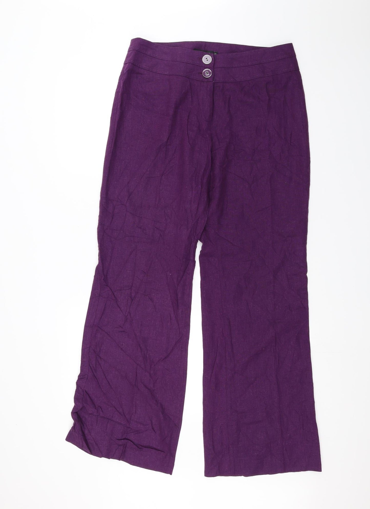 DEBINHAMS Womens Purple   Trousers  Size 12 L30 in