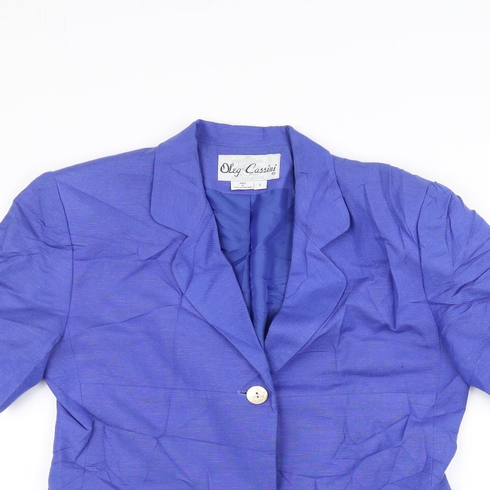 Oleg Cassini Womens Blue   Jacket  Size 6
