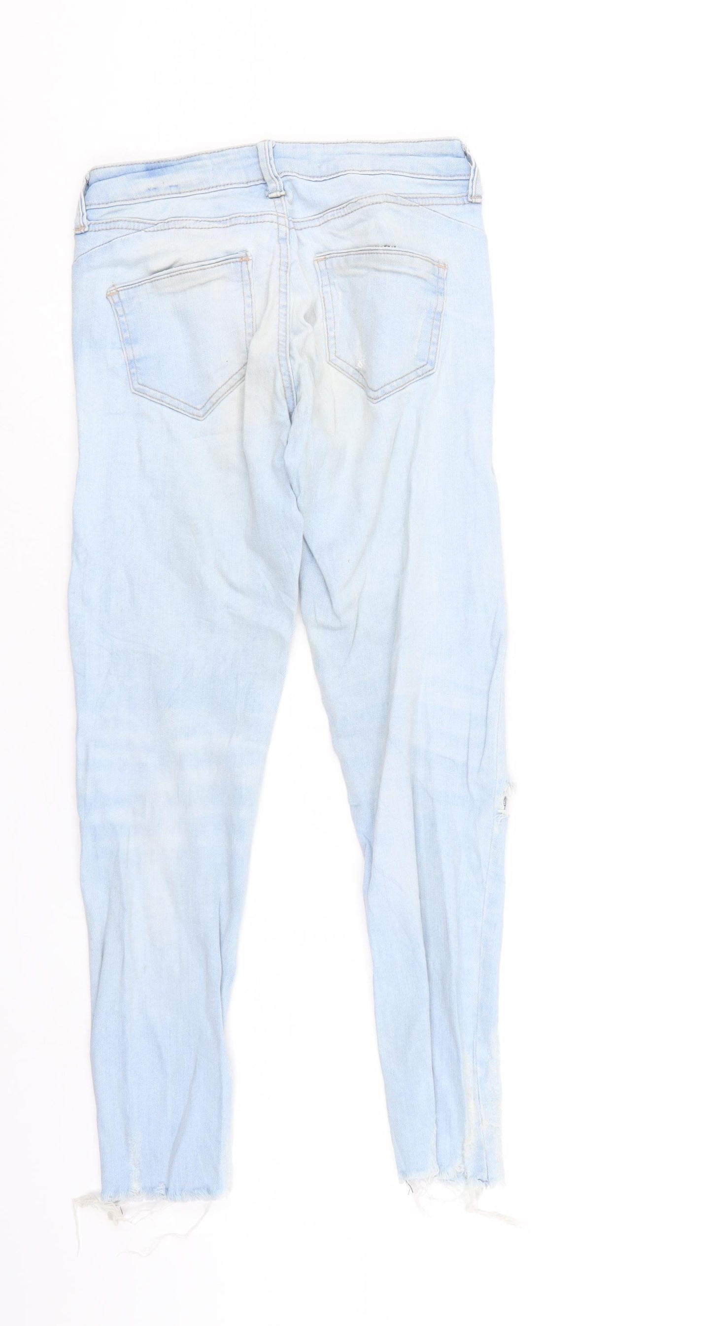 Denim & Co. Womens Blue  Denim Tapered Jeans Size 4 L26 in