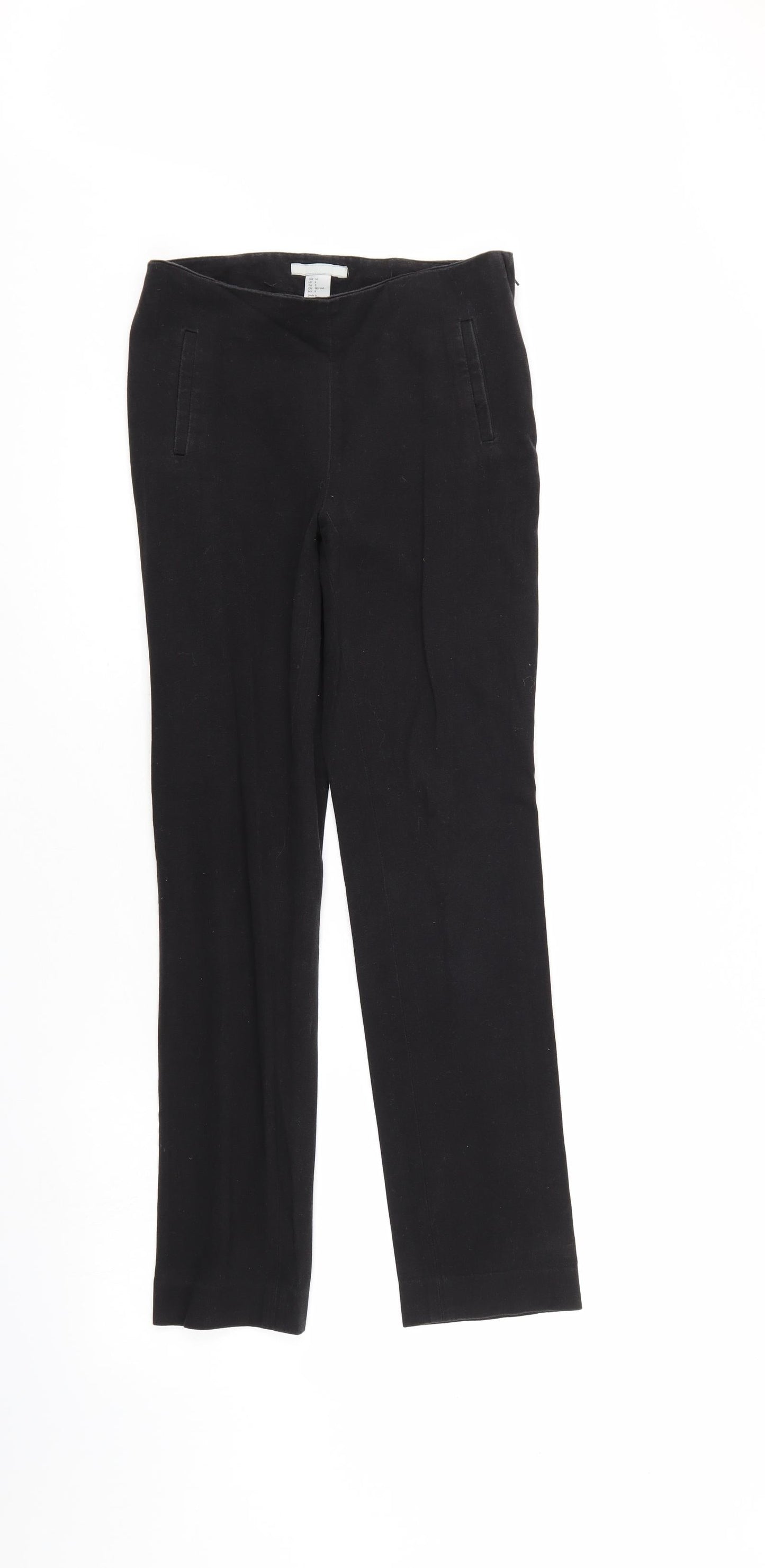 H&M Womens Black  Denim Straight Jeans Size 6 L27 in