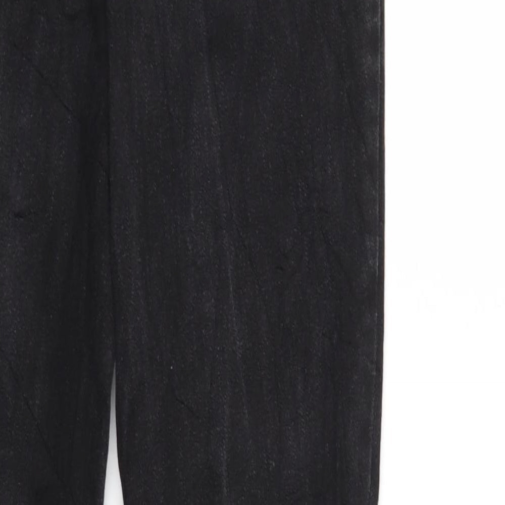 Up Fashion Womens Black  Denim Straight Jeans Size 8 L32 in