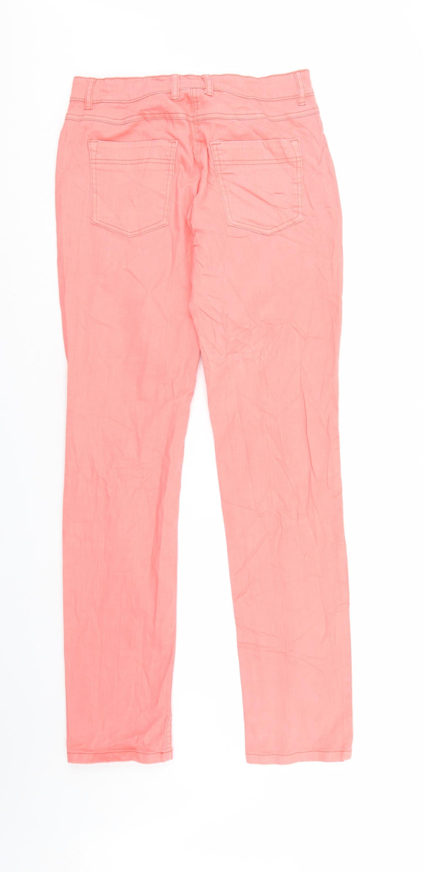 Gina Womens Pink  Denim Straight Jeans Size 8 L32 in