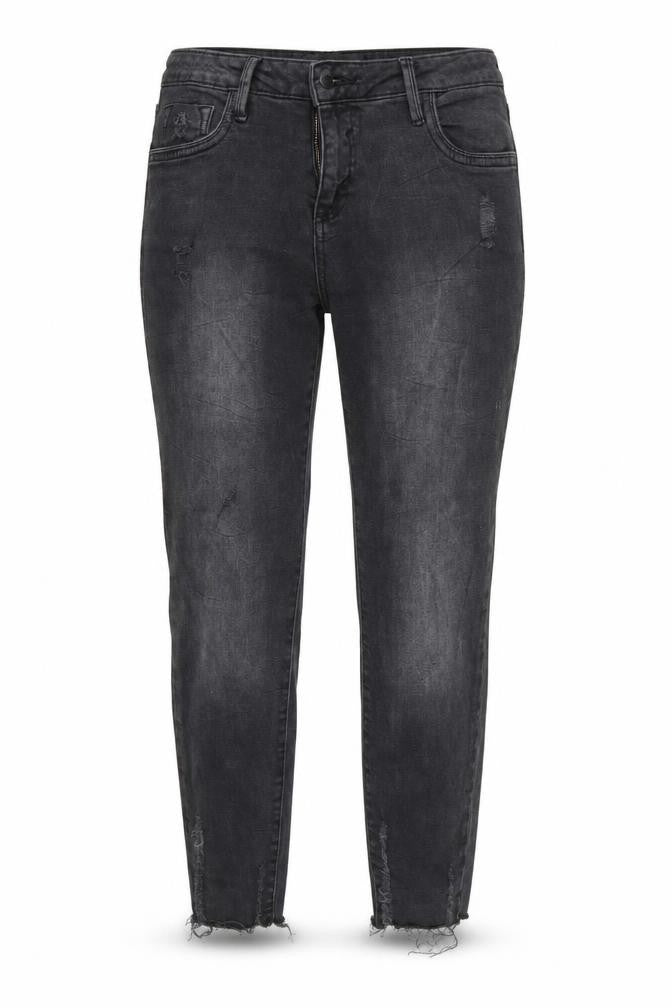 Denim & Co. Womens Black  Denim Tapered Jeans Size 12 L27 in