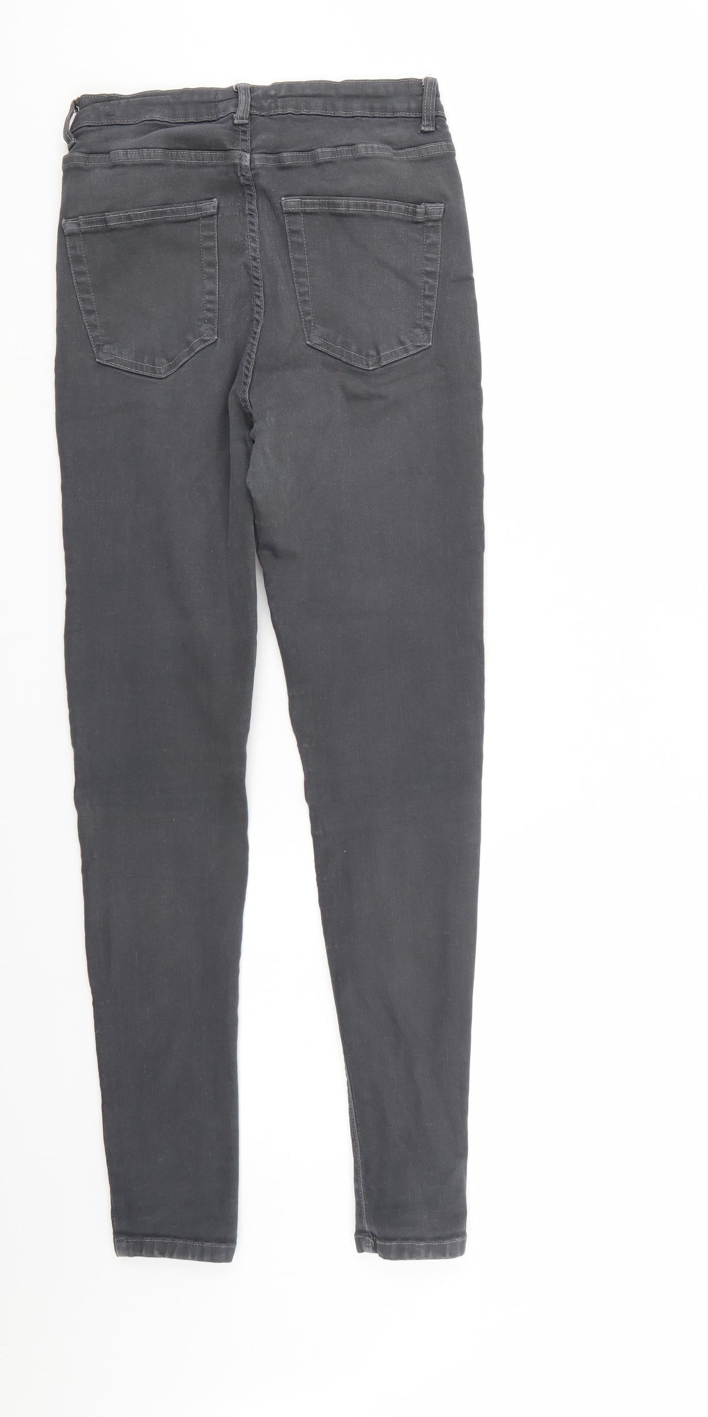 Denim & Co. Womens Grey  Denim Skinny Jeans Size 12 L29 in - Elastic Waist