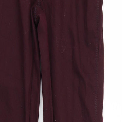 Preloved Khoko Womens Red  Denim Jegging Jeans Size 14 L30 in - Detail