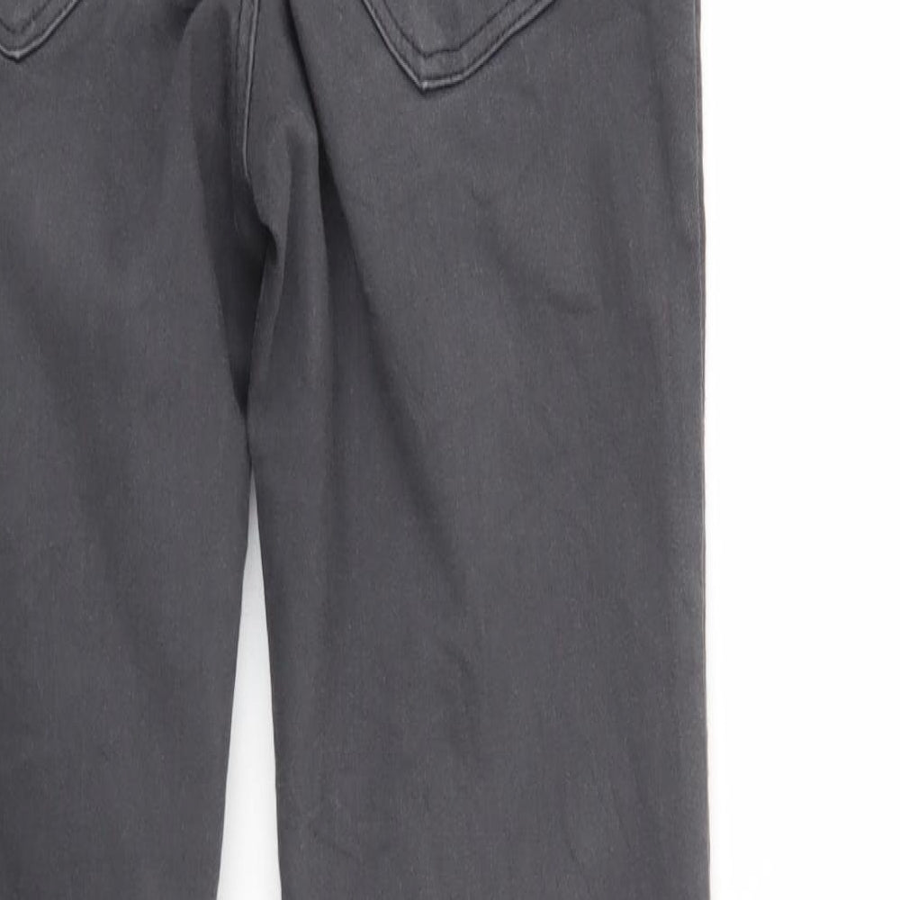 Zara Womens Grey  Denim Tapered Jeans Size 8 L28 in