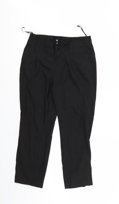Next Womens Black   Trousers  Size 8 L25 in