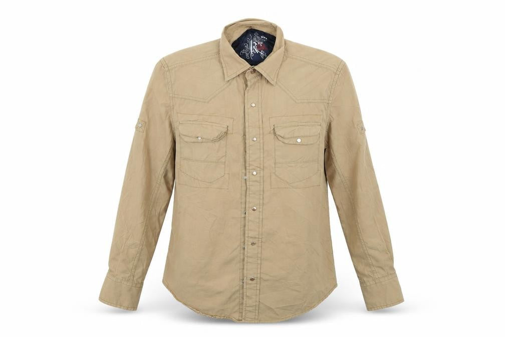K2 Womens Beige   Basic Button-Up Size S