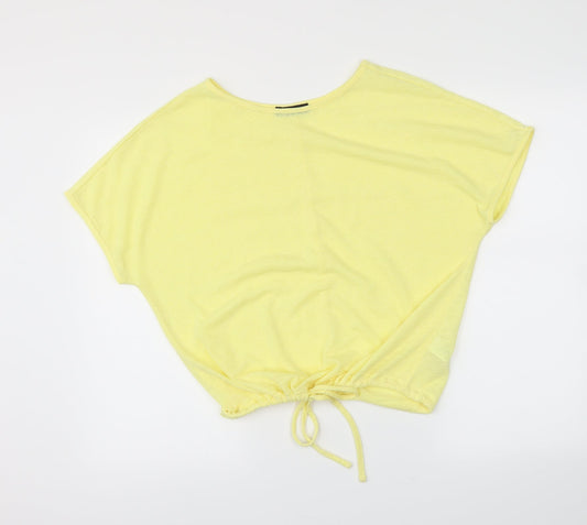 F&F Womens Yellow   Pullover Jumper Size 10  - cropped