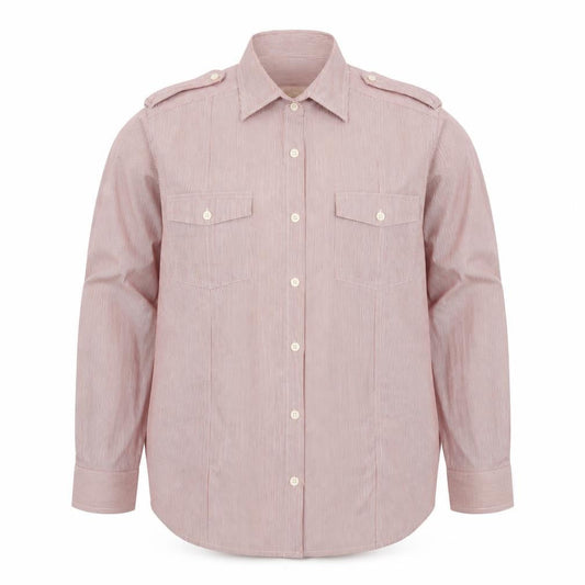 Next Mens Red Striped   Button-Up Size XL