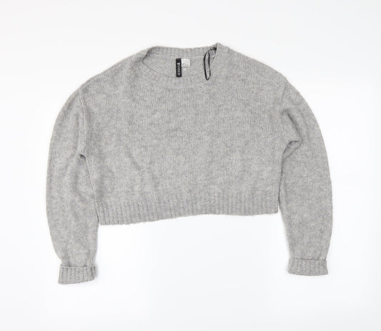 H&M Womens Grey   Pullover Jumper Size S