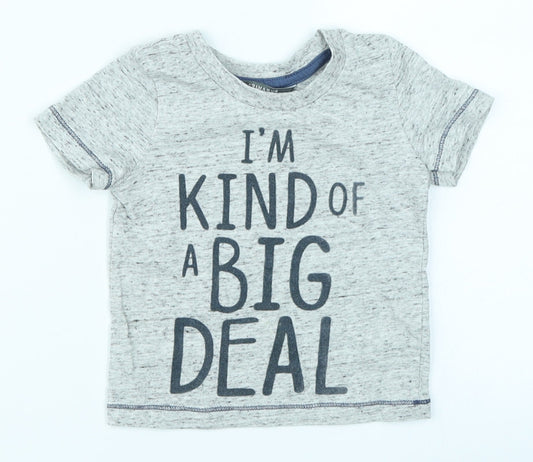 Primark Baby Grey   Basic T-Shirt Size 9-12 Months
