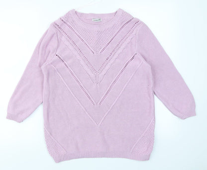Preloved Damart Womens Purple  Knit Pullover Jumper Size 10 - Front