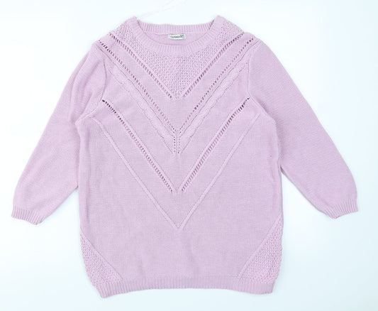 Damart Womens Purple  Knit Pullover Jumper Size 10
