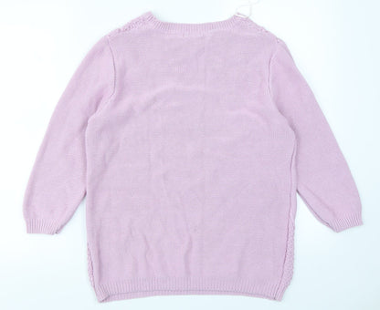 Preloved Damart Womens Purple  Knit Pullover Jumper Size 10 - Back