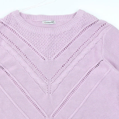 Preloved Damart Womens Purple  Knit Pullover Jumper Size 10 - Detail