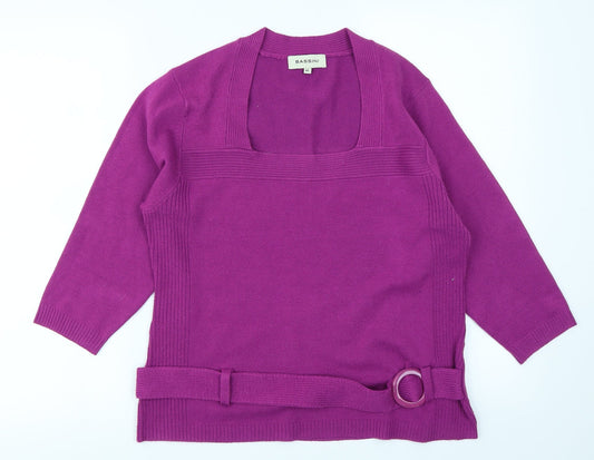 BASSINI Womens Purple   Pullover Jumper Size XL