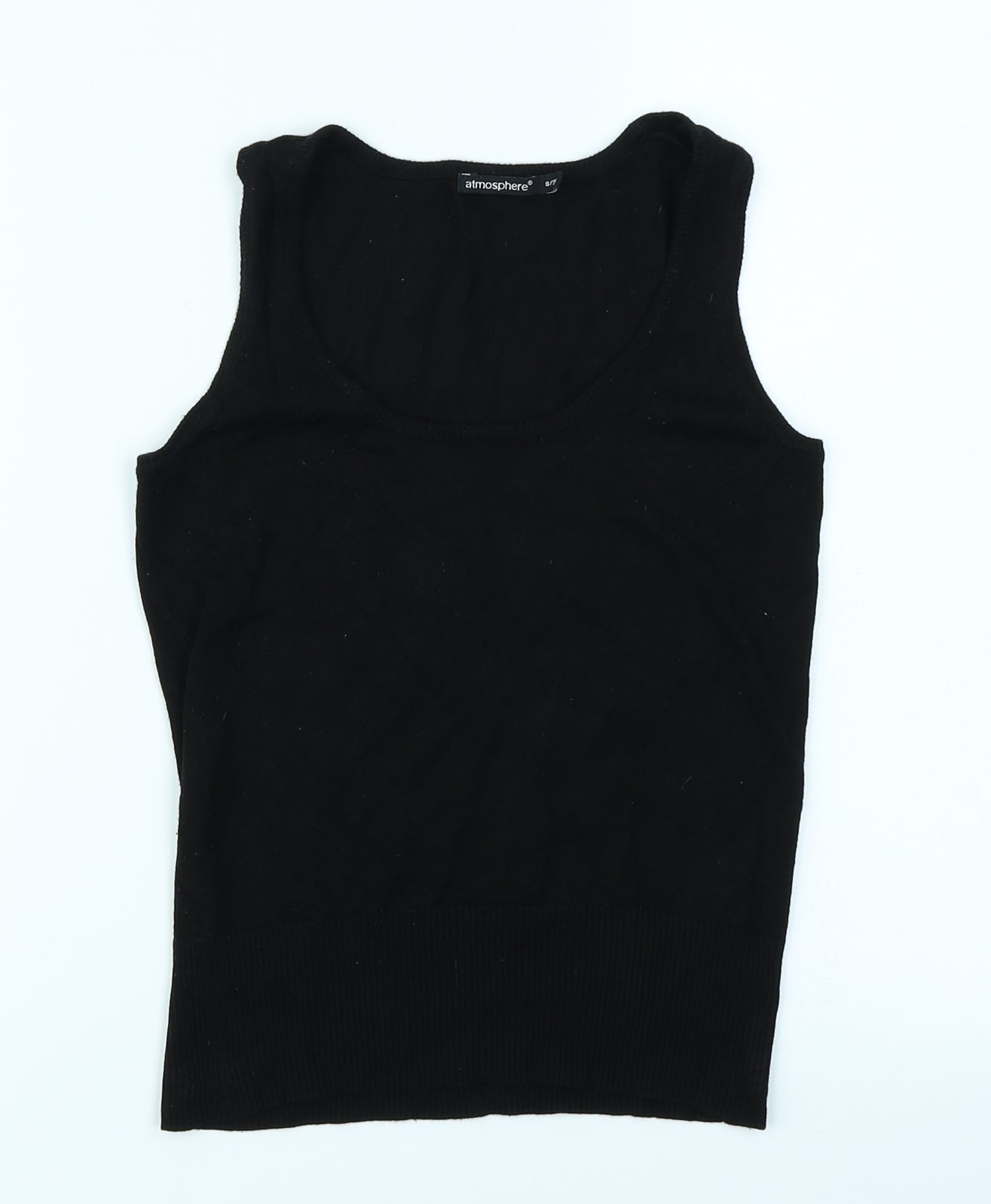 Atmosphere Womens Black  Knit Basic Tank Size 8