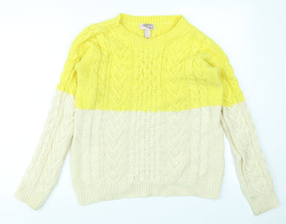 Preloved FOREVER 21 Womens Yellow   Pullover Jumper Size M - Front