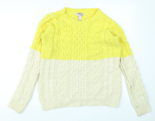 FOREVER 21 Womens Yellow   Pullover Jumper Size M