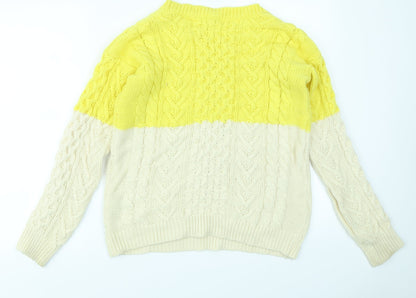 Preloved FOREVER 21 Womens Yellow   Pullover Jumper Size M - Back