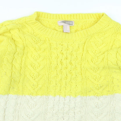 Preloved FOREVER 21 Womens Yellow   Pullover Jumper Size M - Detail