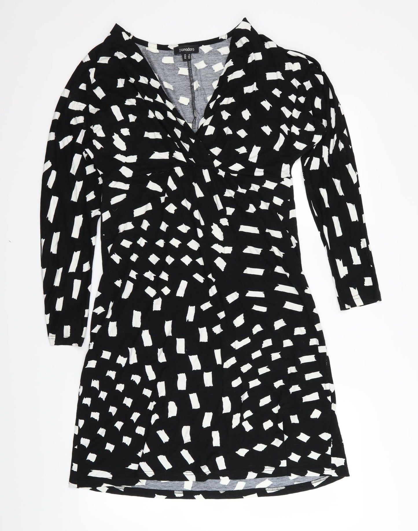 pomodoro Womens Black Geometric  Pencil Dress  Size 12