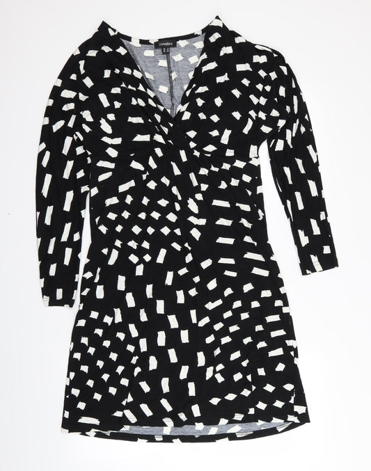 pomodoro Womens Black Geometric  Pencil Dress  Size 12