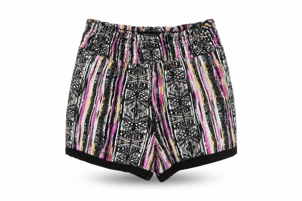 Cotton On Womens Multicoloured Geometric  Sweat Shorts Size S - Stretch waistband