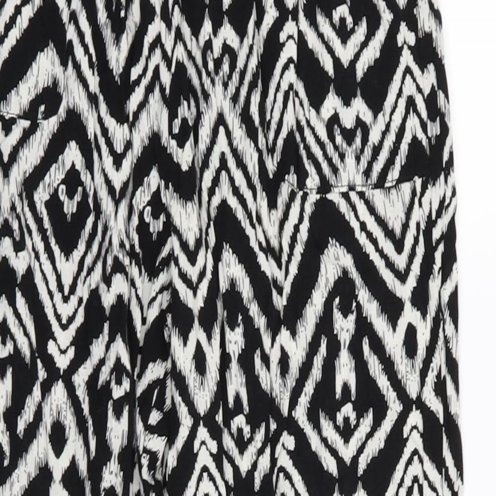 Preworn Womens Black Geometric  Trousers  Size S L28 in - Stretch waistband