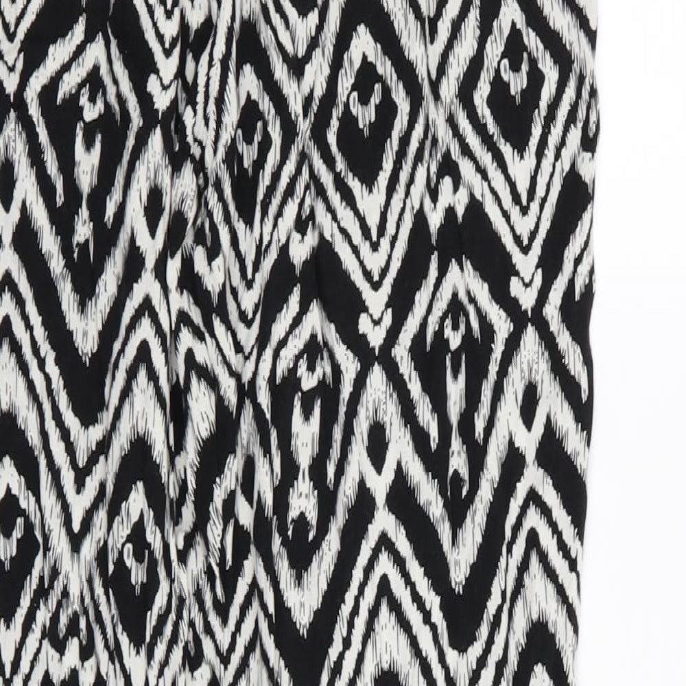 Preworn Womens Black Geometric  Trousers  Size S L28 in - Stretch waistband