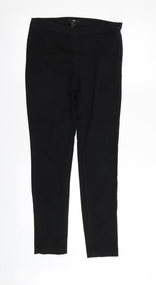 H&M Womens Black   Trousers  Size 8 L28 in