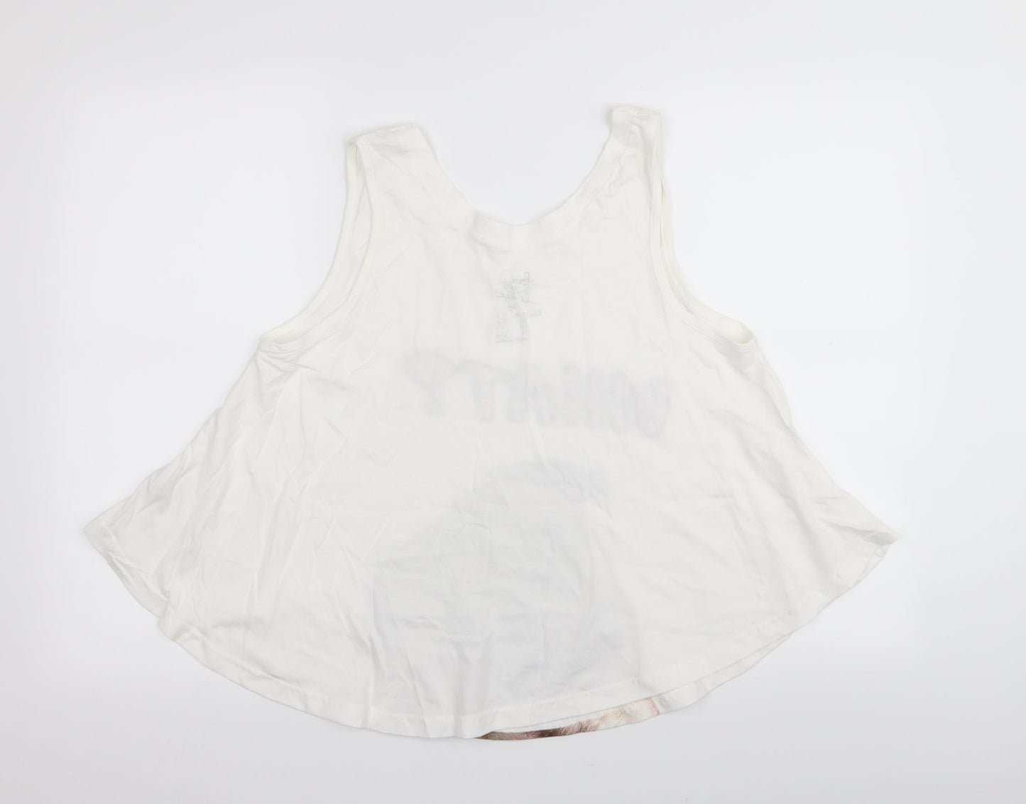 Primark Womens White   Top Pyjama Top Size 10