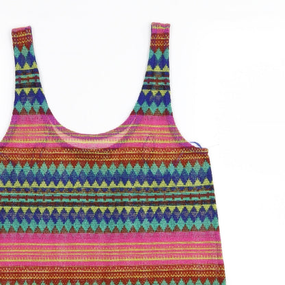 Preloved Primark Womens Multicoloured Striped  Basic Tank Size 6 - Detail