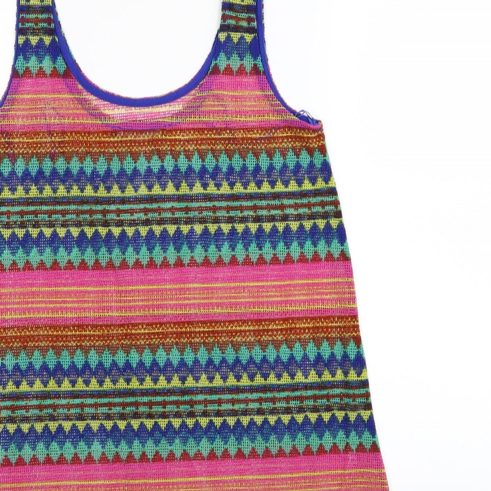 Primark Womens Multicoloured Striped  Basic Tank Size 6