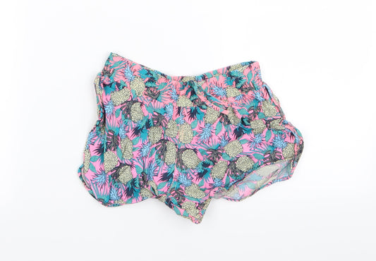 YD Girls Multicoloured Floral  Hot Pants Shorts Size 10-11 Years