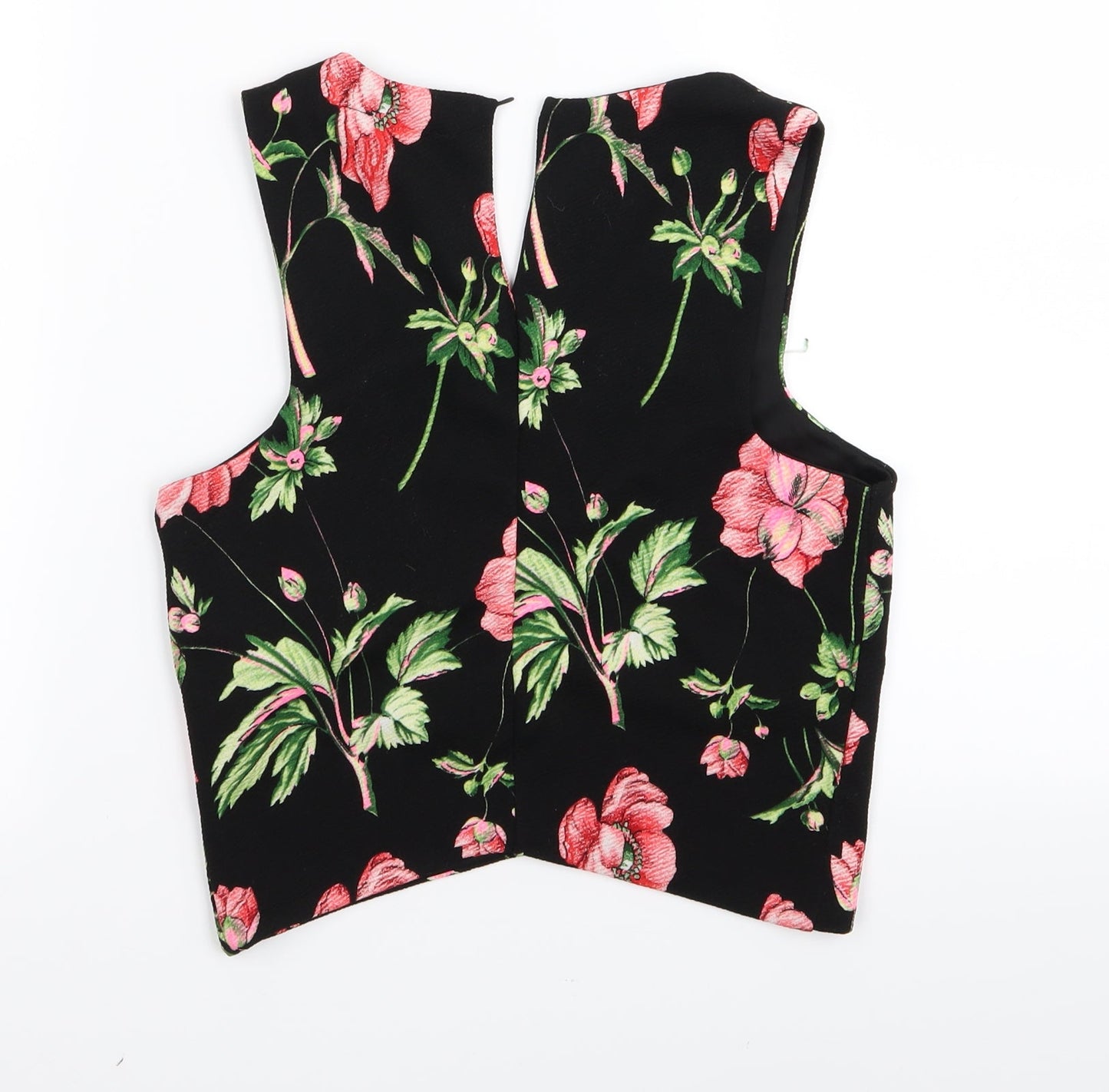 New Look Girls Black Floral  Basic Tank Size 14-15 Years