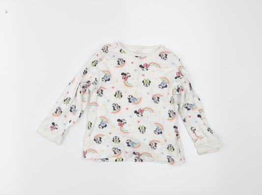 George Girls White   Basic T-Shirt Size 18-24 Months  - disney