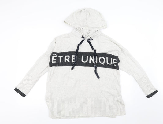 River Island Womens Grey   Pullover Hoodie Size 8  - etre unique