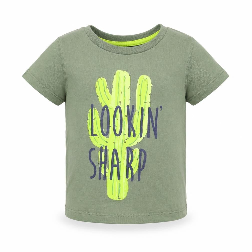 Primark Baby Green   Basic T-Shirt Size 9-12 Months  - cactus